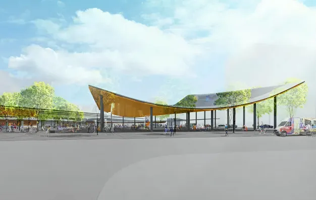 湊川神社方面からの眺望（image CG：神戸市提供）※3