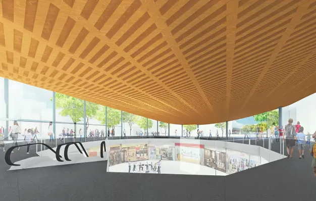 大屋根の内部空間（image CG：神戸市提供）※3