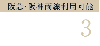 阪急・阪神両線利用可能 「高速神戸」駅徒歩3分(15番出口より約190m)